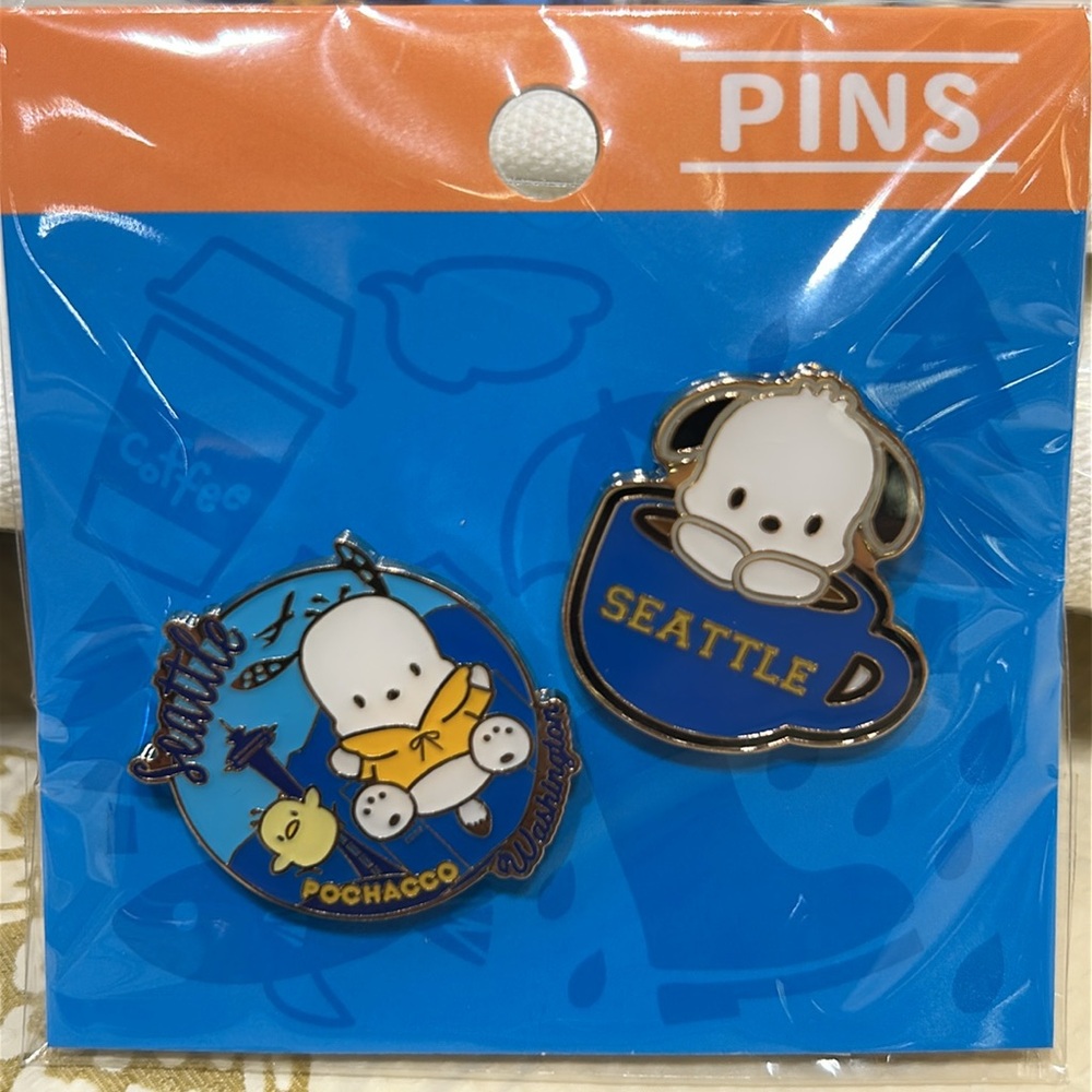 Sanrio Pochacco Pins Set Seattle Washington Exclusive Version